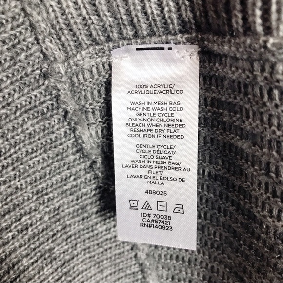 Loft Gray Ribbed Knit Poncho - Picture 11 of 11